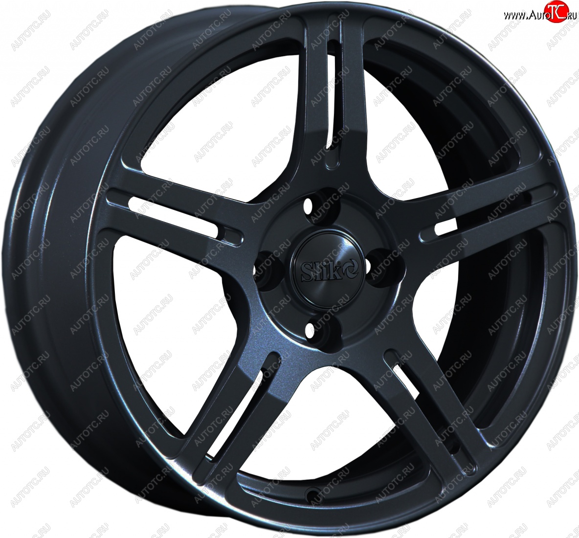 15 249 р. Кованый диск Slik Classik 6.5x15 (Черный матовый)   (Цвет: Черный матовый)  с доставкой в г. Кемерово