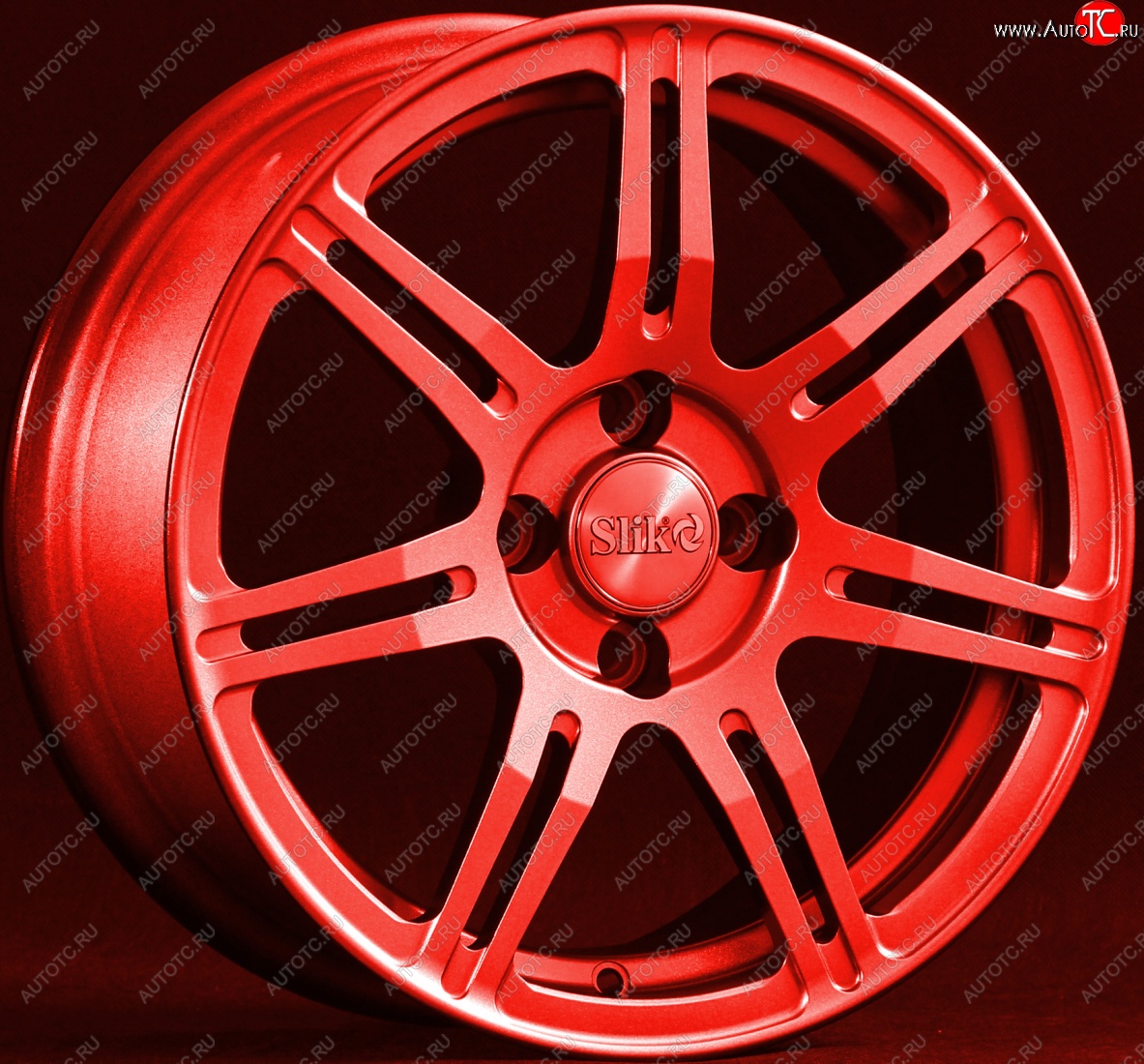 15 249 р. Кованый диск Slik Classik 6.5x15 (Candy алый)   (Цвет: Candy алый)  с доставкой в г. Кемерово