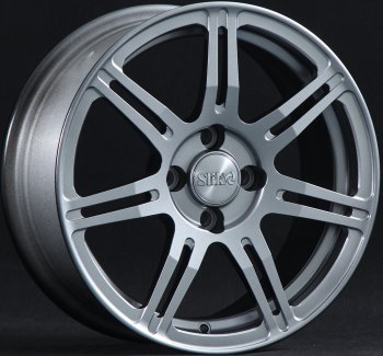 15 249 р. Кованый диск Slik Classik 6.5x15 (Серебристый темный)   (Цвет: Серебристый темный)  с доставкой в г. Кемерово. Увеличить фотографию 1