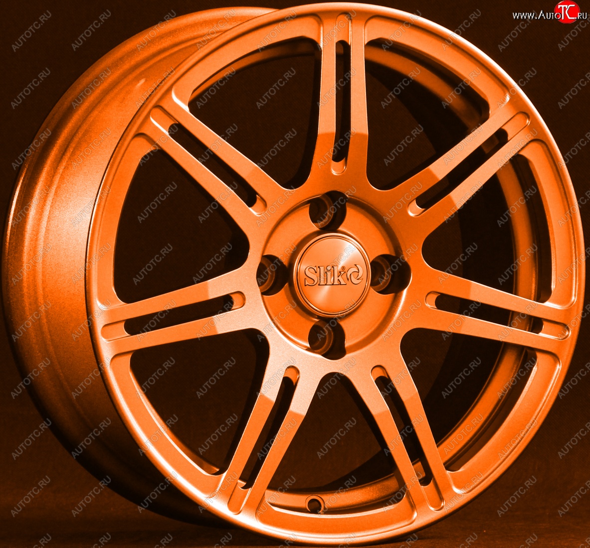 15 249 р. Кованый диск Slik Classik 6.5x15 (Ярко-оранжевый)   (Цвет: Ярко-оранжевый)  с доставкой в г. Кемерово