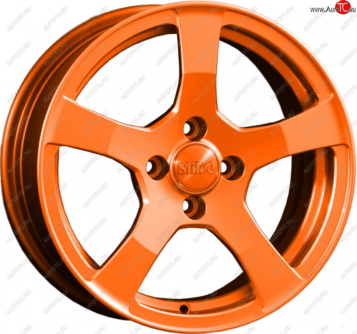 15 599 р. Кованый диск Slik Classik 6.5x15 (Ярко-оранжевый)   (Цвет: Ярко-оранжевый)  с доставкой в г. Кемерово