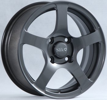 15 249 р. Кованый диск Slik Classik 6.5x15 (Металлик графит глянцевый)   (Цвет: Металлик графит глянцевый)  с доставкой в г. Кемерово. Увеличить фотографию 1
