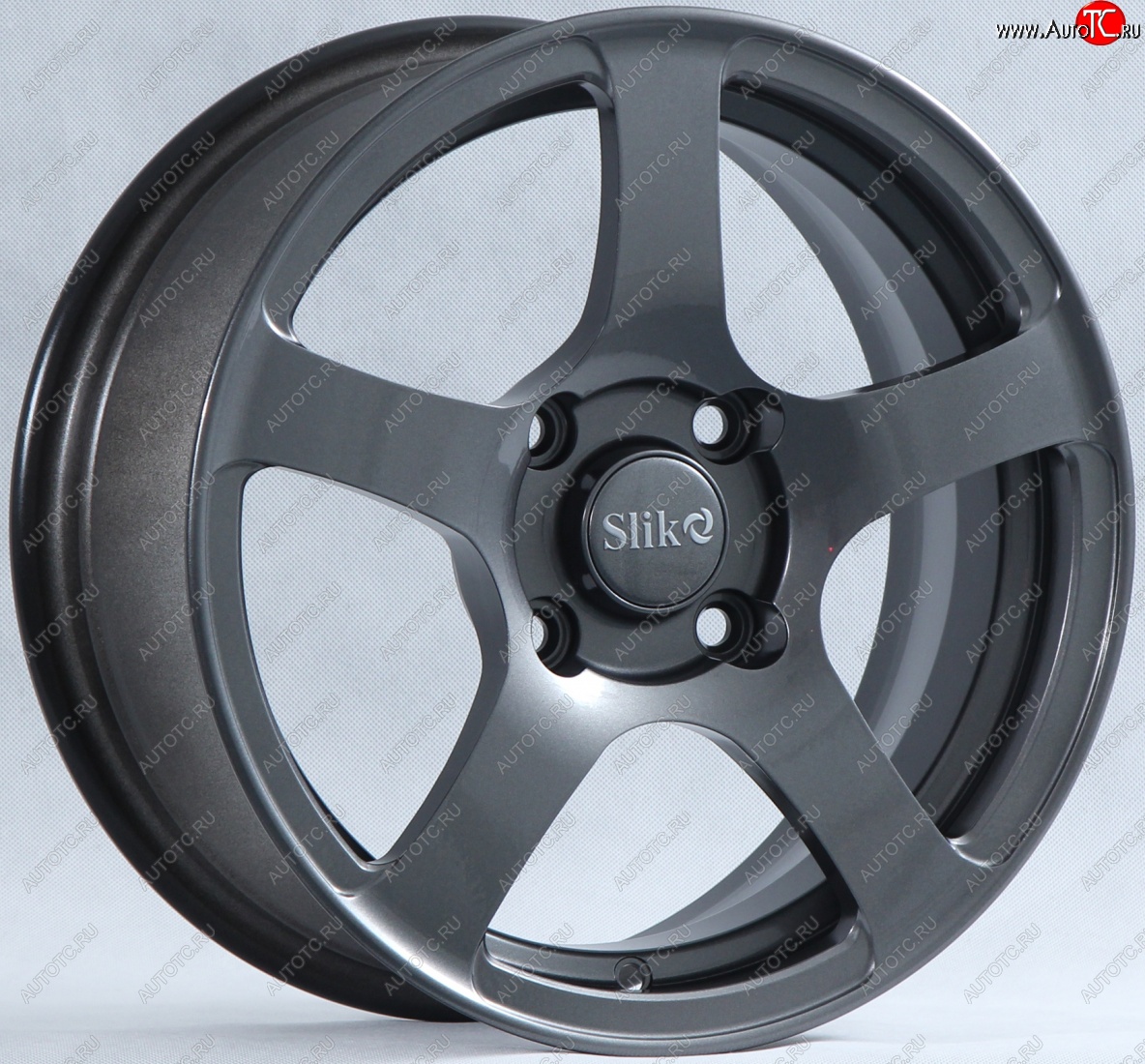 15 249 р. Кованый диск Slik Classik 6.5x15 (Металлик графит глянцевый)   (Цвет: Металлик графит глянцевый)  с доставкой в г. Кемерово
