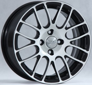 11 899 р. Кованый диск Slik Classik 6.5x15 (Черный глянцевый с белой лицевой поверхностью)   (Цвет: Черный глянцевый с белой лицевой поверхностью)  с доставкой в г. Кемерово. Увеличить фотографию 1