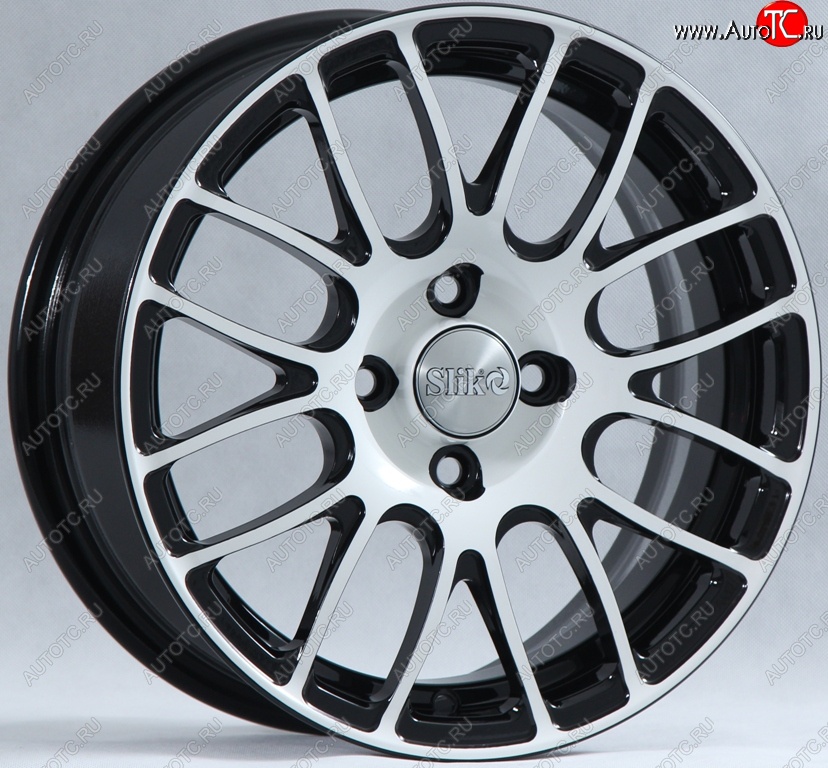 11 899 р. Кованый диск Slik Classik 6.5x15 (Черный глянцевый с белой лицевой поверхностью)   (Цвет: Черный глянцевый с белой лицевой поверхностью)  с доставкой в г. Кемерово