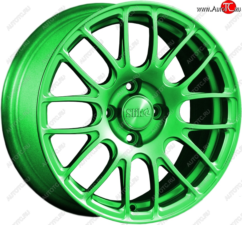 11 899 р. Кованый диск Slik Classik 6.5x15 (RAL 6038 ярко-зеленый)   (Цвет: RAL 6038 ярко-зеленый)  с доставкой в г. Кемерово