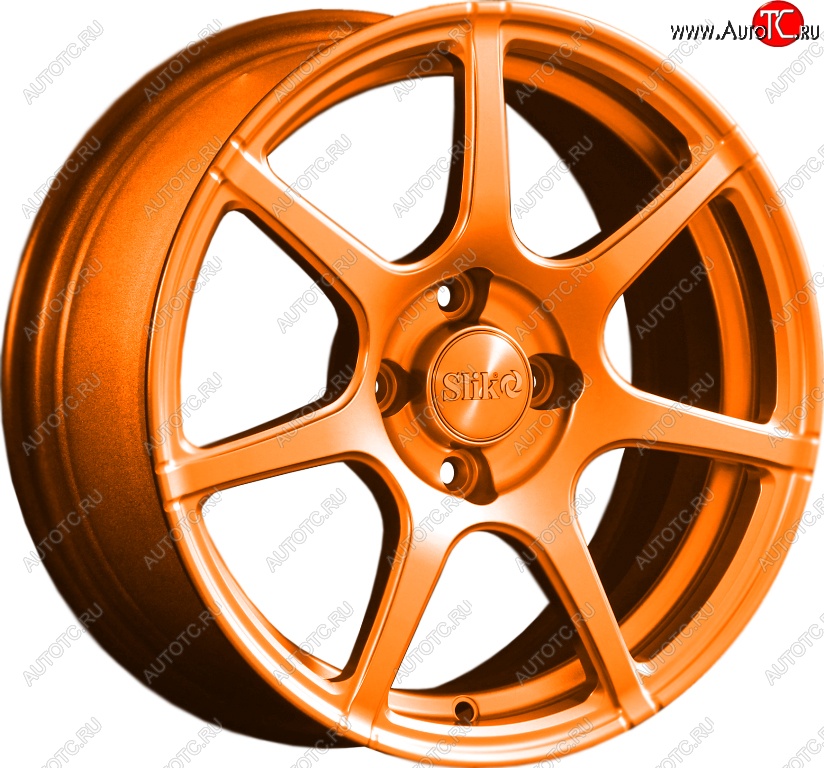 15 249 р. Кованый диск Slik Classik 6.5x15 (Ярко-оранжевый)   (Цвет: Ярко-оранжевый)  с доставкой в г. Кемерово