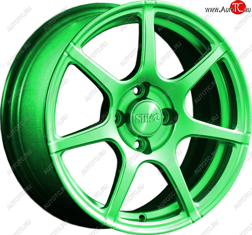 15 249 р. Кованый диск Slik Classik 6.5x15 (RAL 6038 ярко-зеленый)   (Цвет: RAL 6038 ярко-зеленый)  с доставкой в г. Кемерово