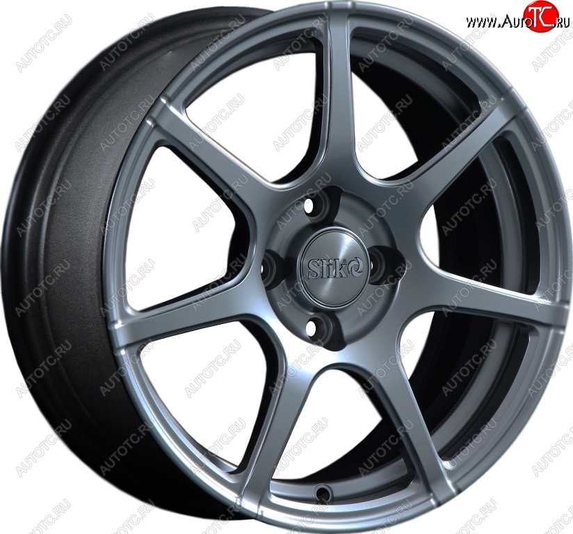15 249 р. Кованый диск Slik Classik 6.5x15 (Металлик графит глянцевый)   (Цвет: Металлик графит глянцевый)  с доставкой в г. Кемерово