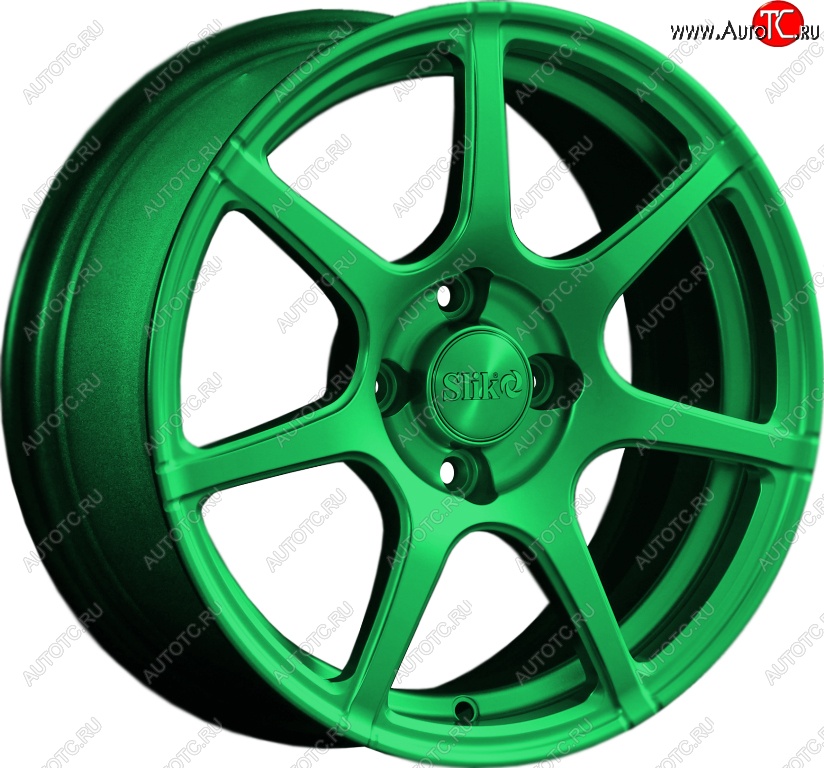 15 249 р. Кованый диск Slik Classik 6.5x15 (Зеленый)   (Цвет: Зеленый)  с доставкой в г. Кемерово