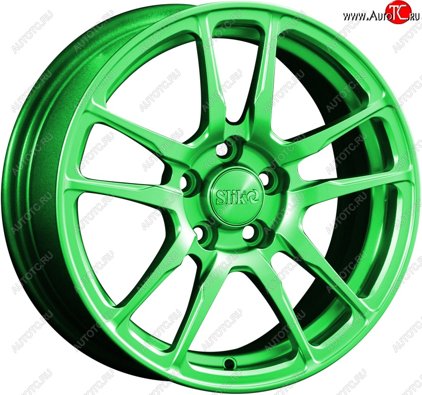 15 249 р. Кованый диск Slik Classik 6.5x15 (RAL 6038 ярко-зеленый)   (Цвет: RAL 6038 ярко-зеленый)  с доставкой в г. Кемерово