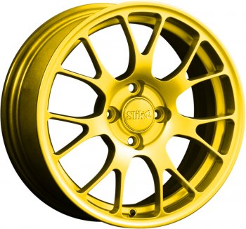 15 249 р. Кованый диск Slik Classik 6.5x15 (Ярко-желтый RAL 1021)   (Цвет: Ярко-желтый RAL 1021)  с доставкой в г. Кемерово. Увеличить фотографию 1