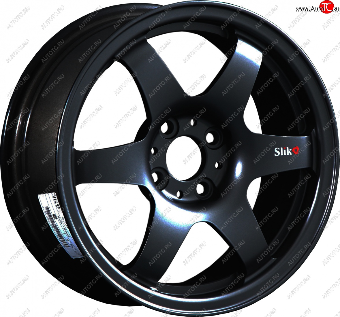 7 899 р. Кованый диск Slik Classik 6x15,5 (Черный матовый) 6.5x15/4-5x98-120 D54.1-72.6   (Цвет: Черный матовый)  с доставкой в г. Кемерово