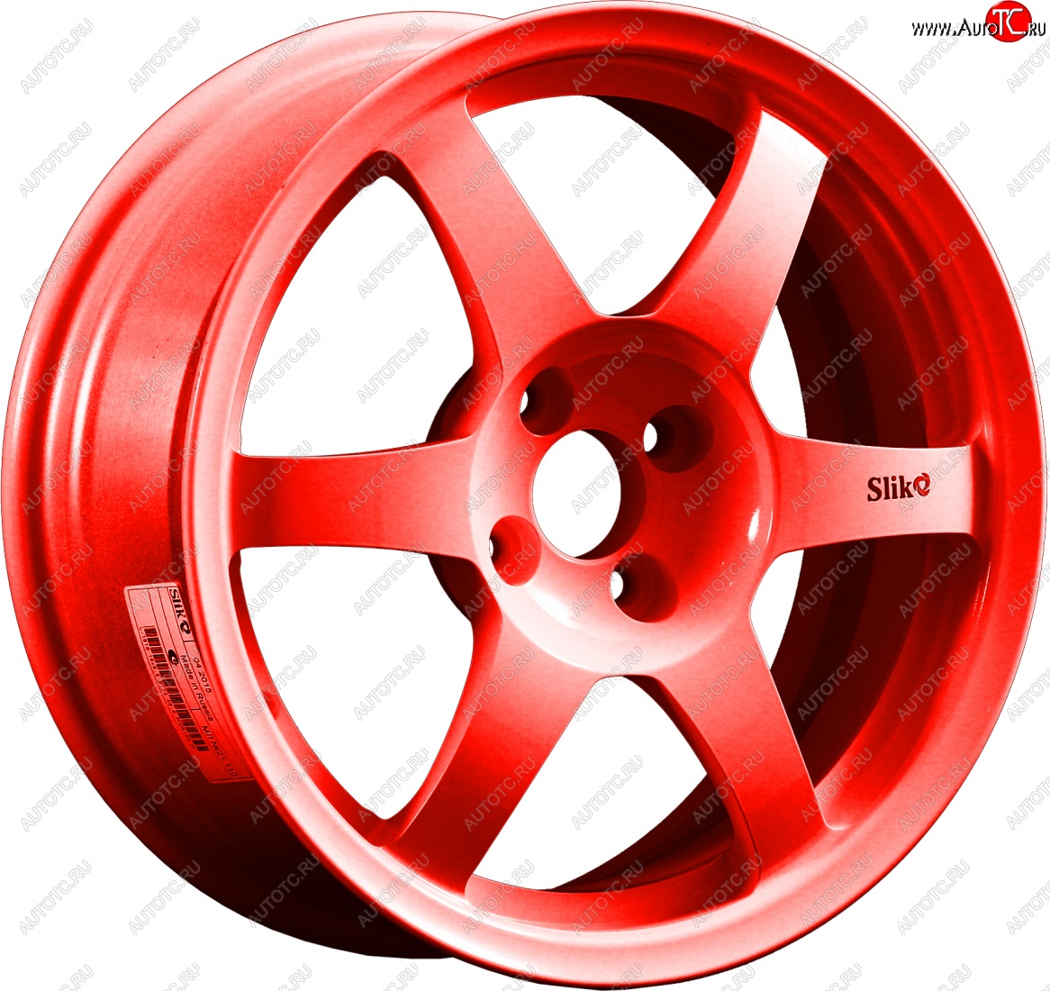 9 849 р. Кованый диск Slik Classik 6.5x16 (RAL 3026 ярко-алый)   (Цвет: RAL 3026 ярко-алый)  с доставкой в г. Кемерово