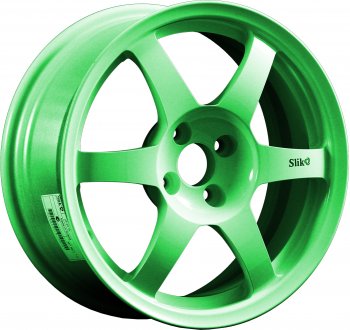 9 849 р. Кованый диск Slik Classik 6.5x16 (RAL 6038 ярко-зеленый)   (Цвет: RAL 6038 ярко-зеленый)  с доставкой в г. Кемерово. Увеличить фотографию 1