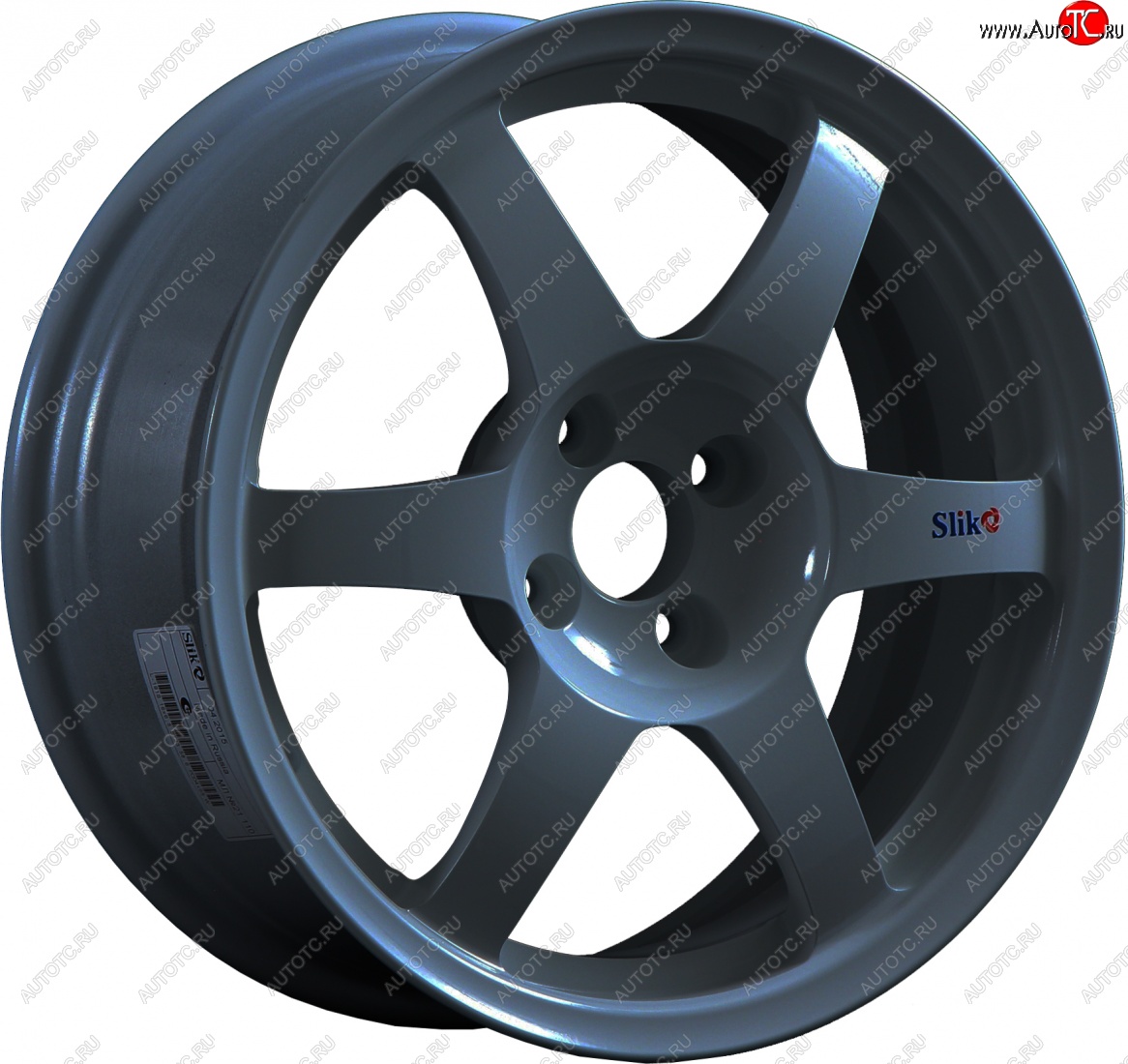 9 849 р. Кованый диск Slik Classik 6.5x16 (Металлик графит глянцевый)   (Цвет: Металлик графит глянцевый)  с доставкой в г. Кемерово