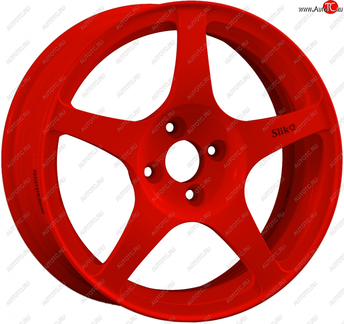 10 349 р. Кованый диск Slik classik R16x6.5 Красный (RED) 6.5x16 Volkswagen Golf 5 хэтчбэк (2003-2009) 5x112.0xDIA57.1xET47.0 (Цвет: RED)