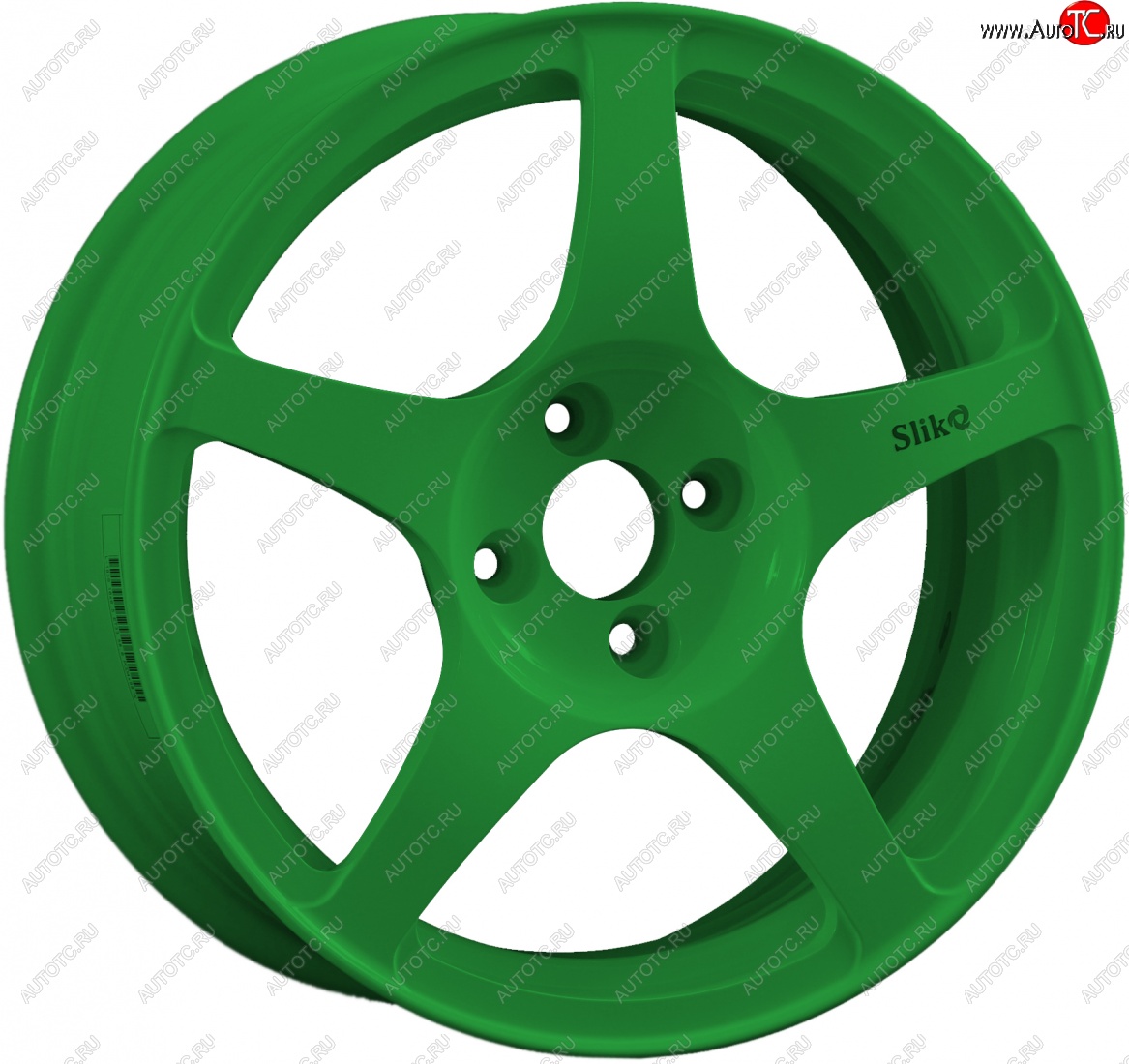 10 349 р. Кованый диск Slik classik R16x6.5 Зеленый (GREEN) 6.5x16   (Цвет: GREEN)  с доставкой в г. Кемерово