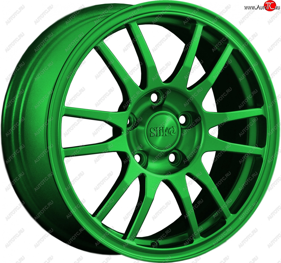 12 949 р. Кованый диск Slik classik R16x6.5 Зеленый (GREEN) 6.5x16   (Цвет: GREEN)  с доставкой в г. Кемерово