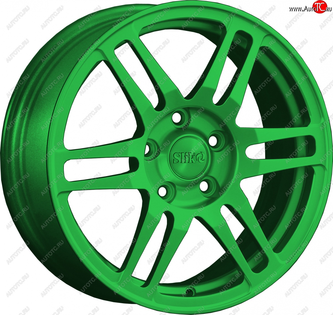 12 949 р. Кованый диск Slik classik R16x6.5 Зеленый (GREEN) 6.5x16   (Цвет: GREEN)  с доставкой в г. Кемерово