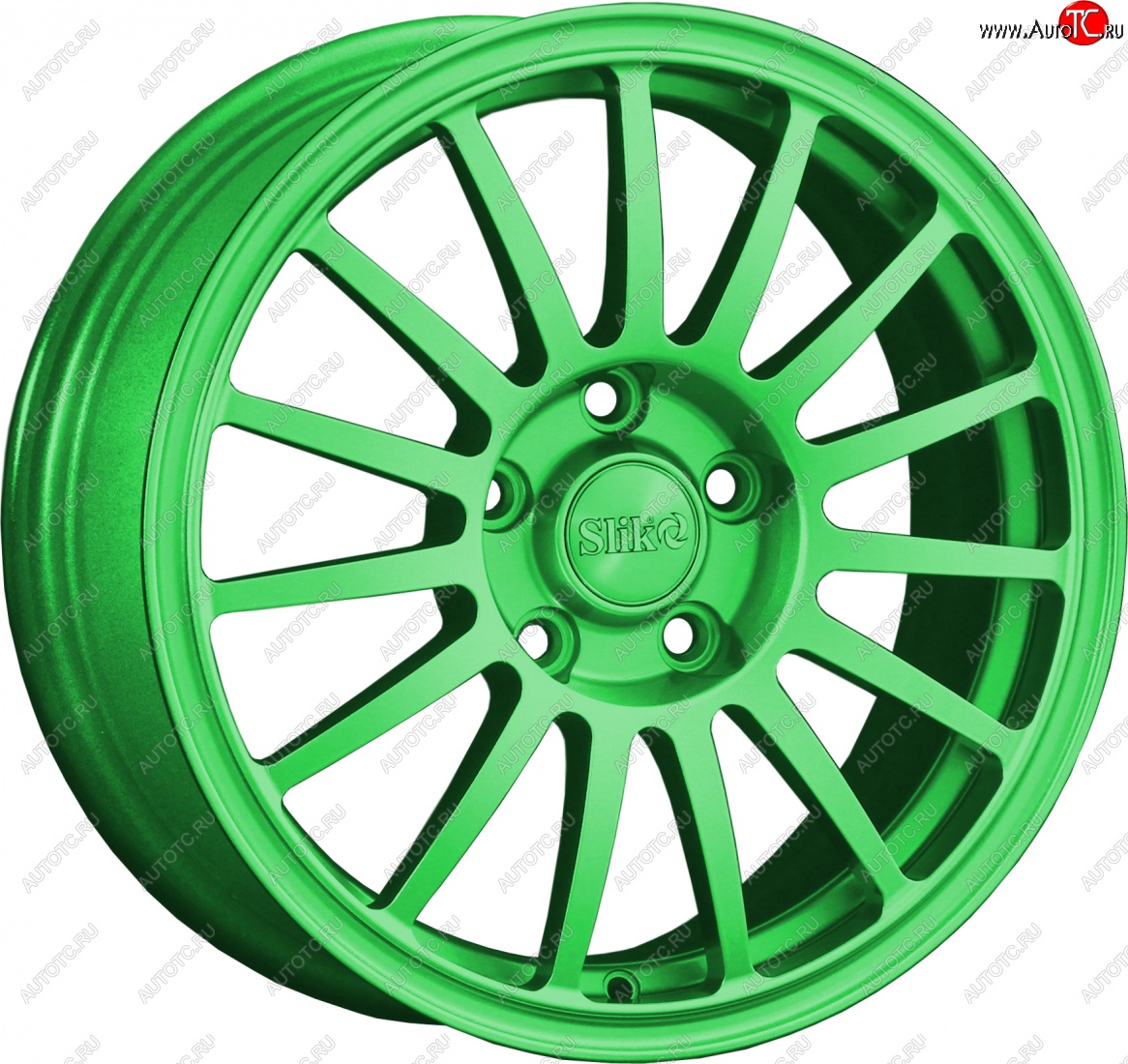 15 249 р. Кованый диск Slik classik R16x6.5 RAL 6038 ярко-зеленый (6038) 6.5x16   (Цвет: 6038)  с доставкой в г. Кемерово