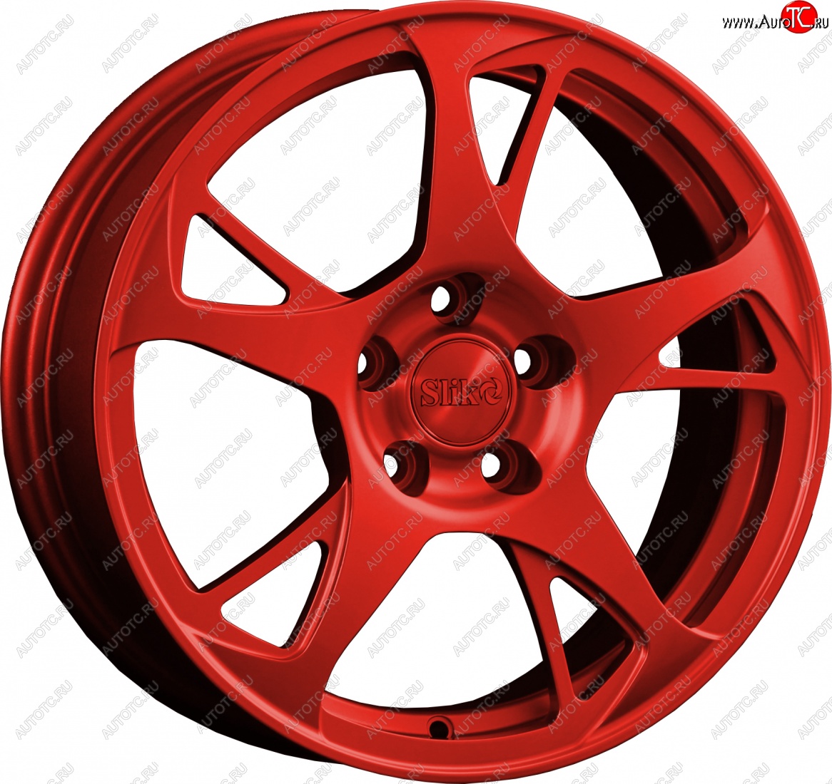 10 999 р. Кованый диск Slik classik R16x6.5 Красный (RED) 6.5x16   (Цвет: RED)  с доставкой в г. Кемерово