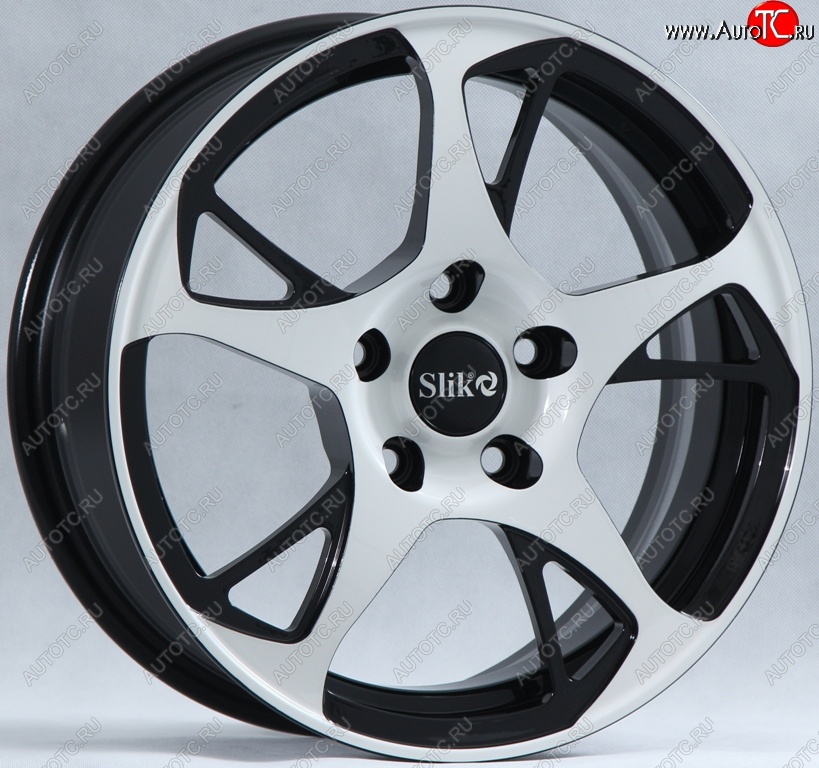 10 999 р. Кованый диск Slik classik R16x6.5 Черный глянцевый с белой лицевой поверхностью (BKFW) 6.5x16   (Цвет: BKFW)  с доставкой в г. Кемерово