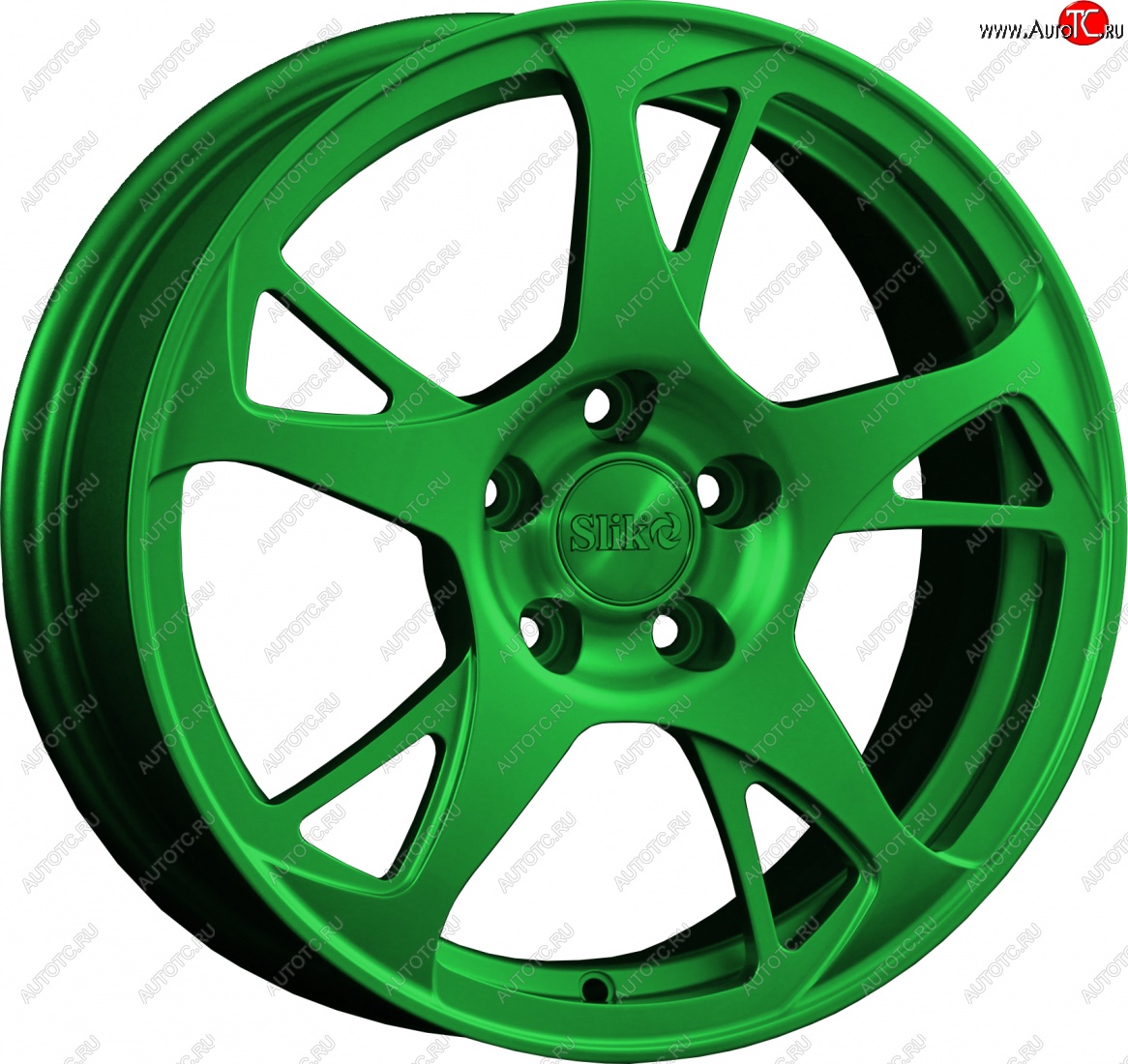 10 999 р. Кованый диск Slik classik R16x6.5 Зеленый (GREEN) 6.5x16 технику из списка применимости (Цвет: GREEN)  с доставкой в г. Кемерово
