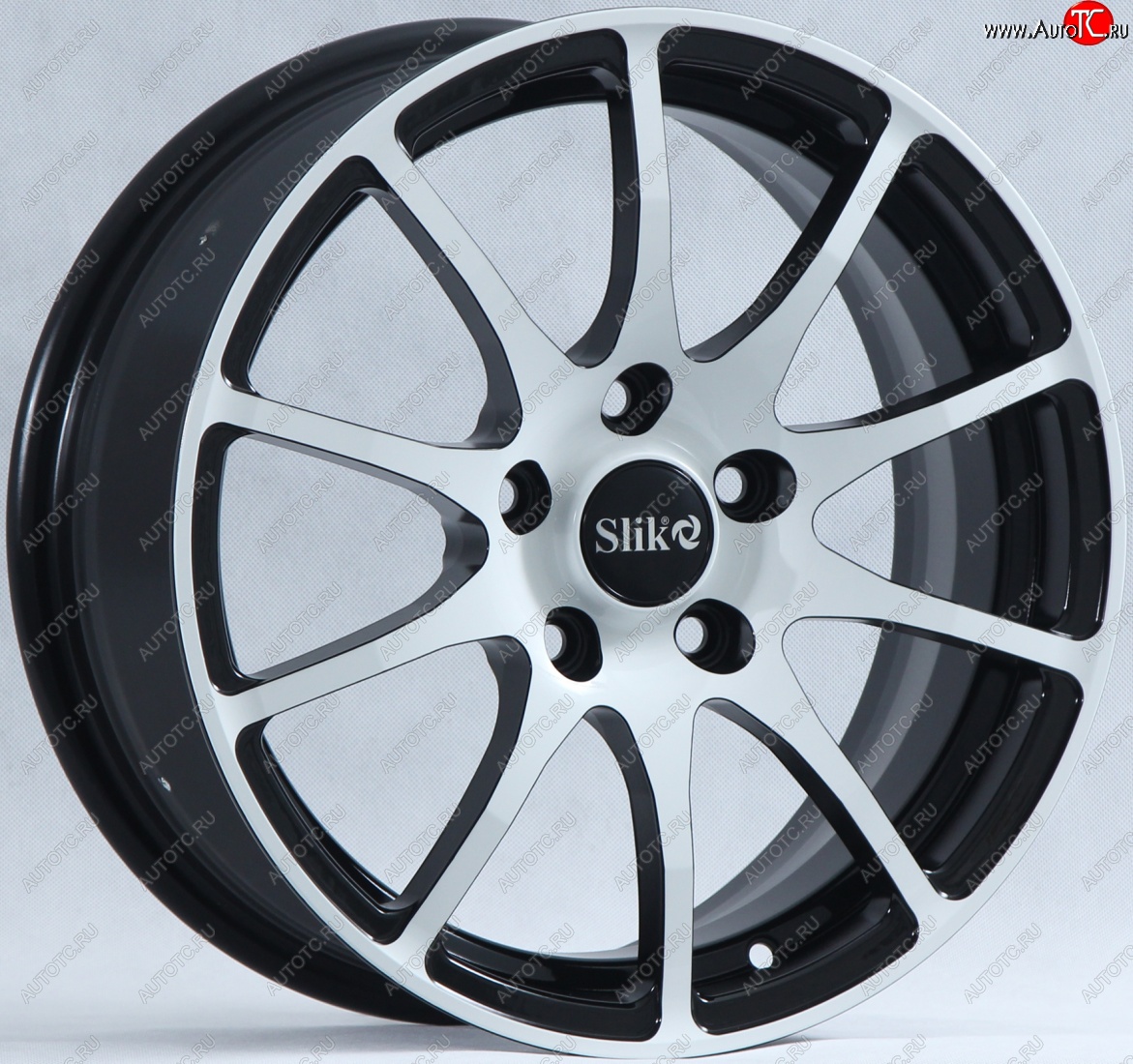18 999 р. Кованый диск Slik classik R16x6.5 Черный глянцевый с белой лицевой поверхностью (BKFW) 6.5x16   (Цвет: BKFW)  с доставкой в г. Кемерово