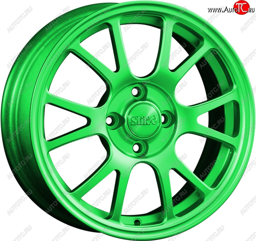 14 899 р. Кованый диск Slik Classik 6x15 (RAL 6038 ярко-зеленый) технику из списка применимости (Цвет: RAL 6038 ярко-зеленый)  с доставкой в г. Кемерово
