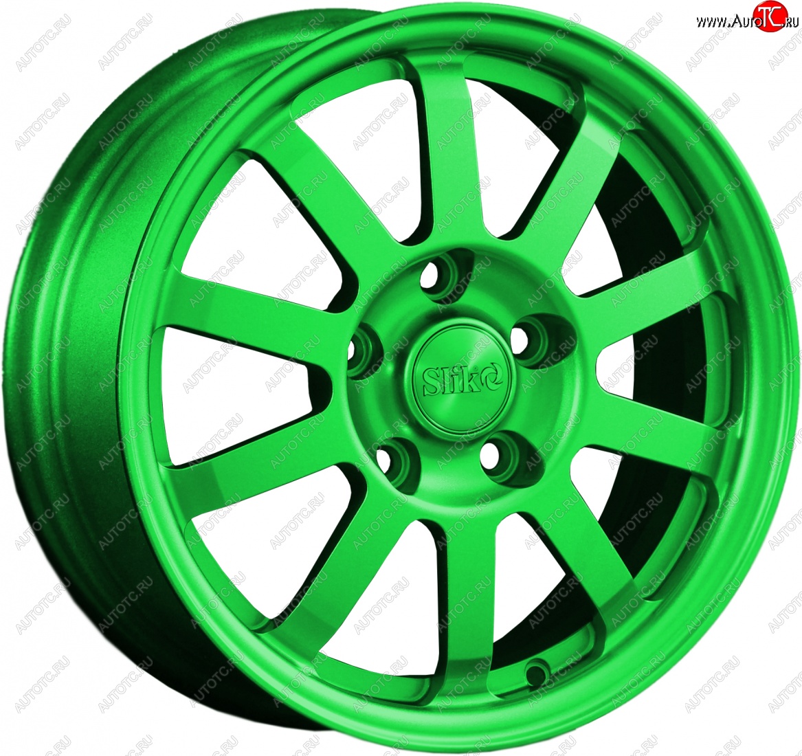 11 399 р. Кованый диск Slik Classik 6x15 (RAL 6038 ярко-зеленый)   (Цвет: RAL 6038 ярко-зеленый)  с доставкой в г. Кемерово