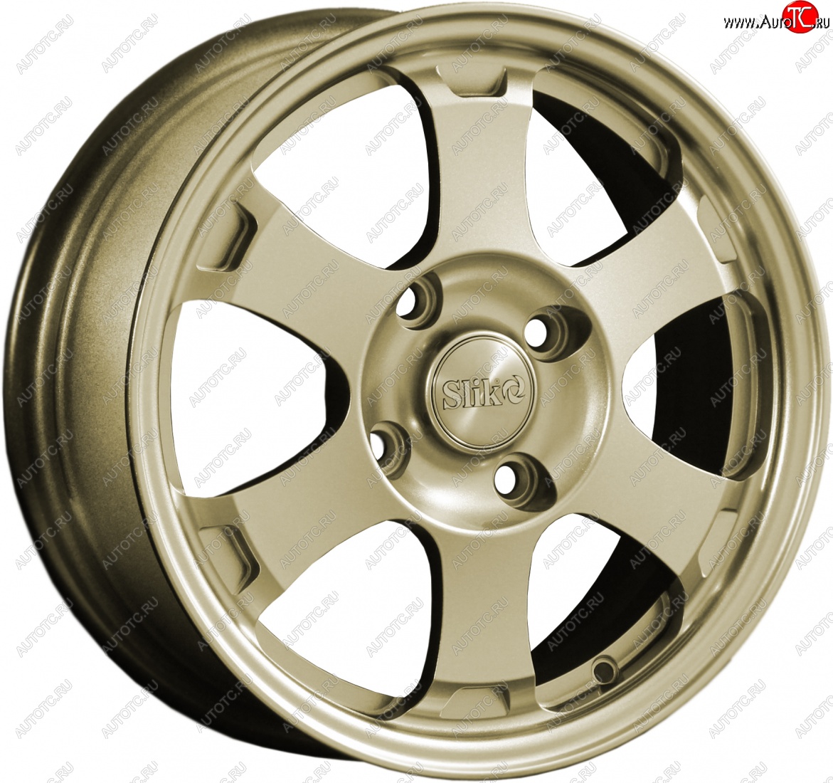 23 999 р. Кованый диск Slik Classik 6x15 (Металлик золотой)   (Цвет: Металлик золотой)  с доставкой в г. Кемерово