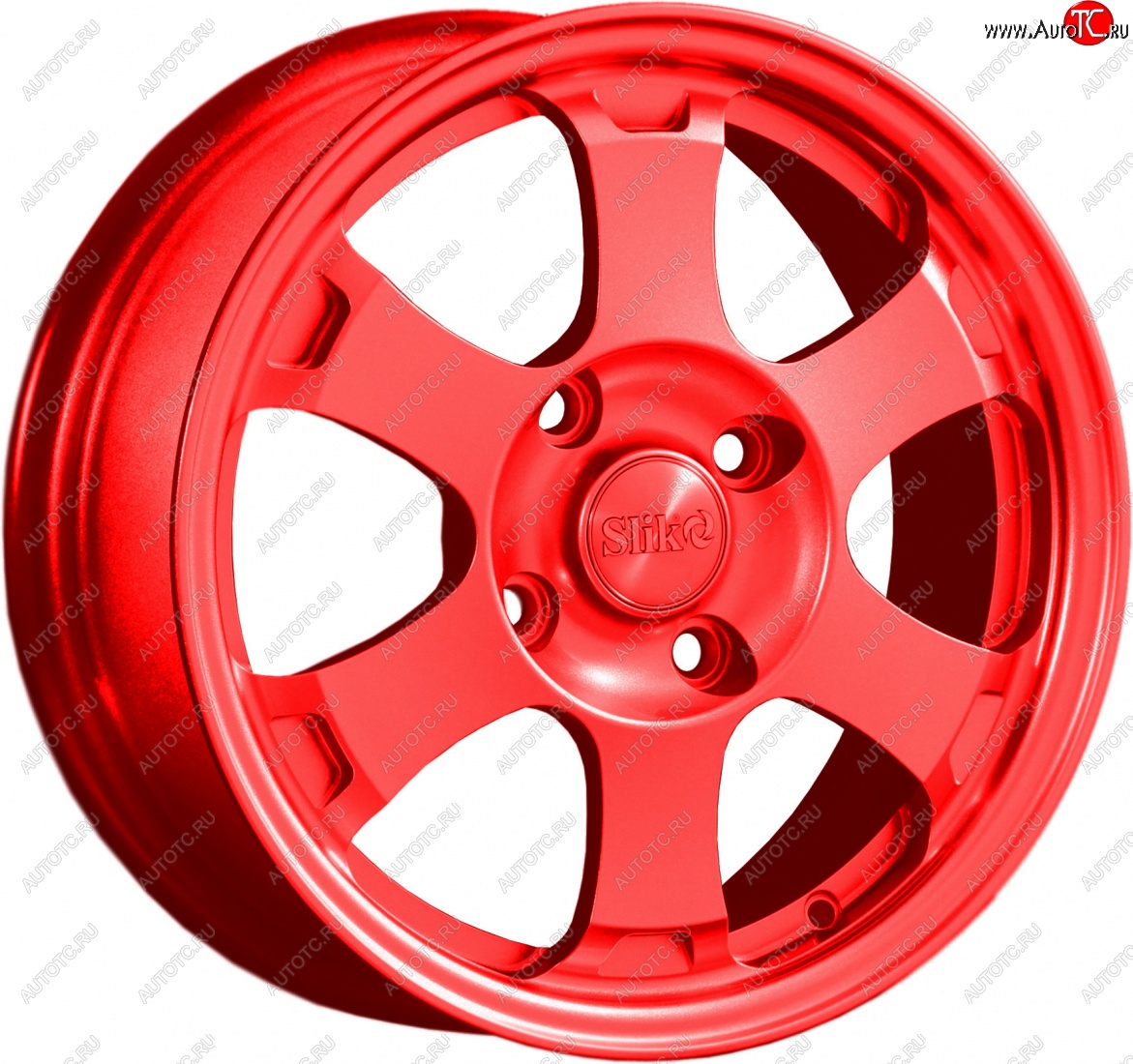 14 799 р. Кованый диск Slik Classik 6x15 (Candy красный)   (Цвет: Candy красный)  с доставкой в г. Кемерово