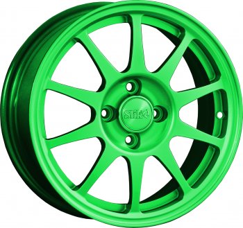 14 799 р. Кованый диск Slik Classik 6x14 (RAL 6038 ярко-зеленый)   (Цвет: RAL 6038 ярко-зеленый)  с доставкой в г. Кемерово. Увеличить фотографию 1