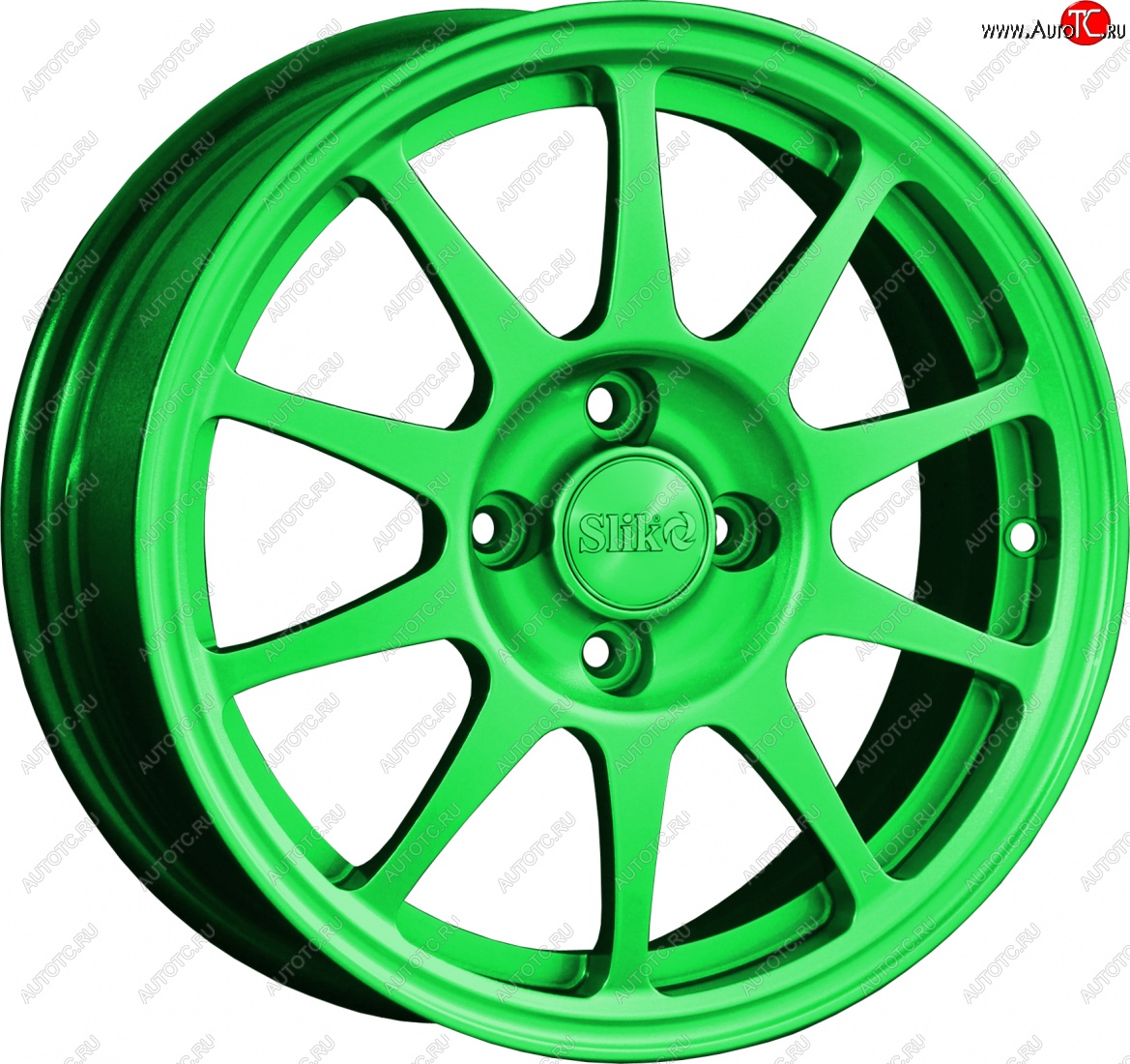 14 799 р. Кованый диск Slik Classik 6x14 (RAL 6038 ярко-зеленый)   (Цвет: RAL 6038 ярко-зеленый)  с доставкой в г. Кемерово