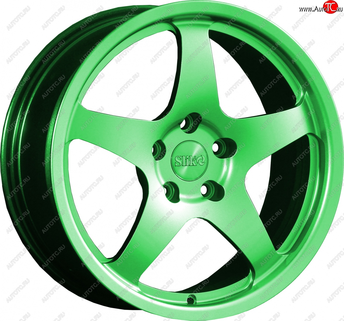 25 599 р. Кованый диск Slik classik R17x7.5 RAL 6038 ярко зеленый (6038) 7.5x17   (Цвет: 6038)  с доставкой в г. Кемерово