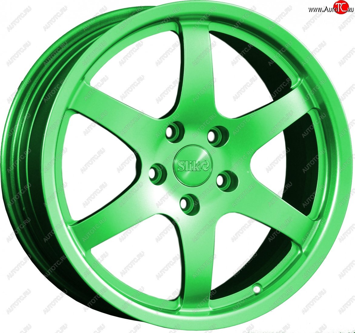 14 599 р. Кованый диск Slik classik R17x7.5 RAL 6038 ярко зеленый (6038) 7.5x17   (Цвет: 6038)  с доставкой в г. Кемерово