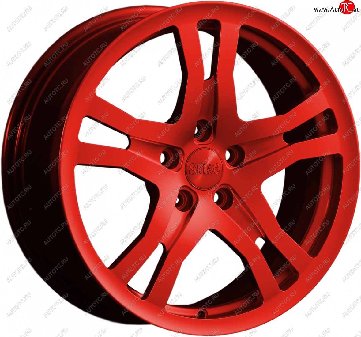 14 599 р. Кованый диск Slik classik R17x7.5 Красный (RED) 7.5x17   (Цвет: RED)  с доставкой в г. Кемерово