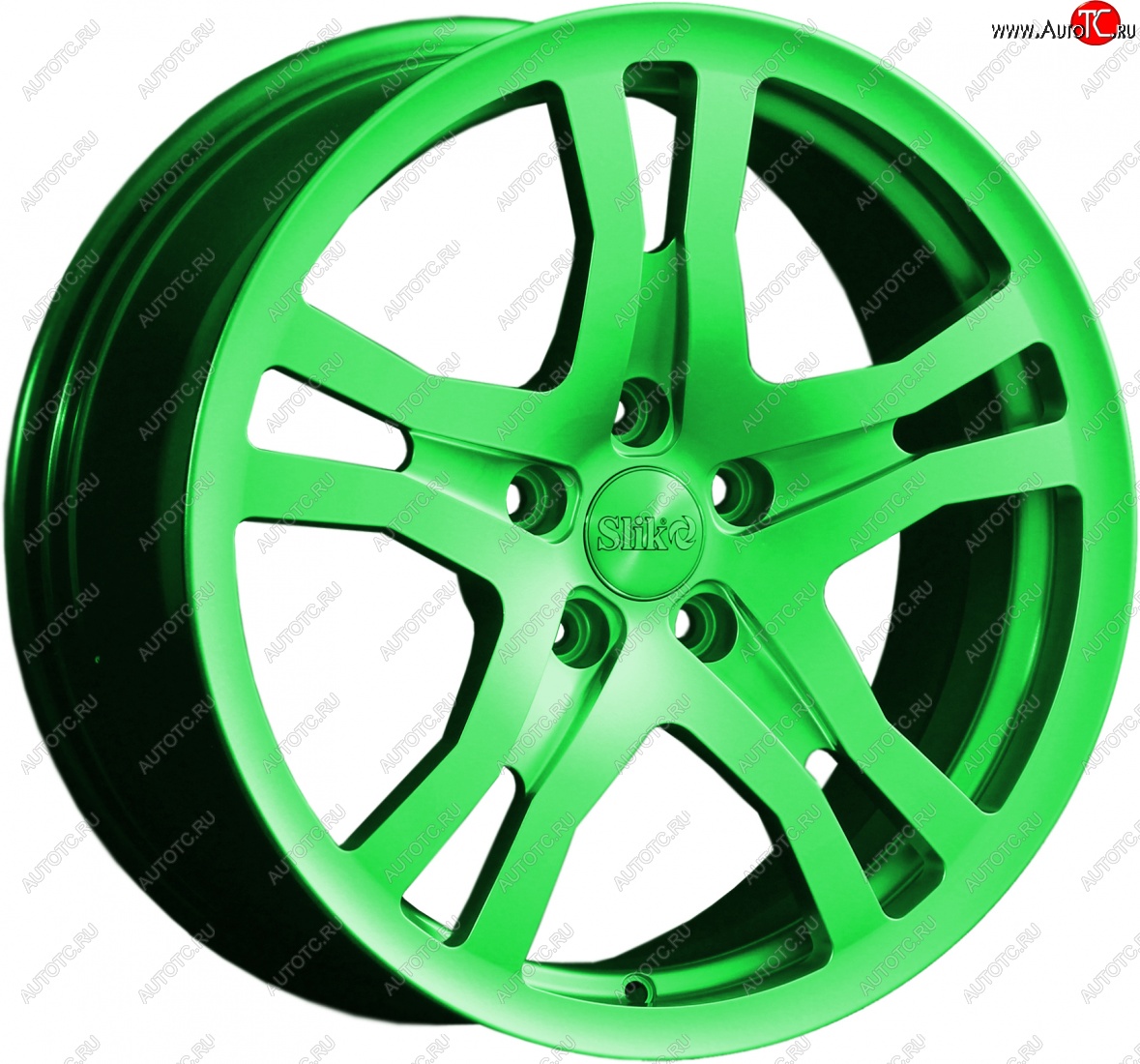 14 599 р. Кованый диск Slik classik R17x7.5 RAL 6038 ярко зеленый (6038) 7.5x17   (Цвет: 6038)  с доставкой в г. Кемерово