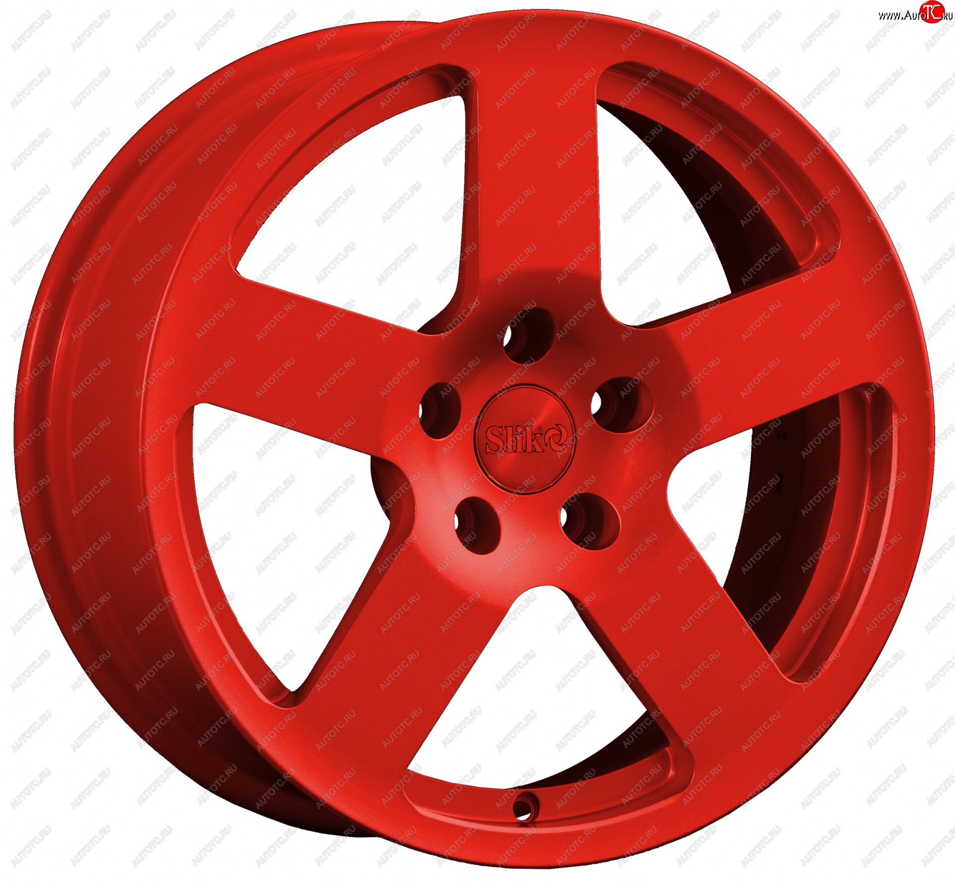 14 599 р. Кованый диск Slik classik R17x7.5 Красный (RED) 7.5x17   (Цвет: RED)  с доставкой в г. Кемерово