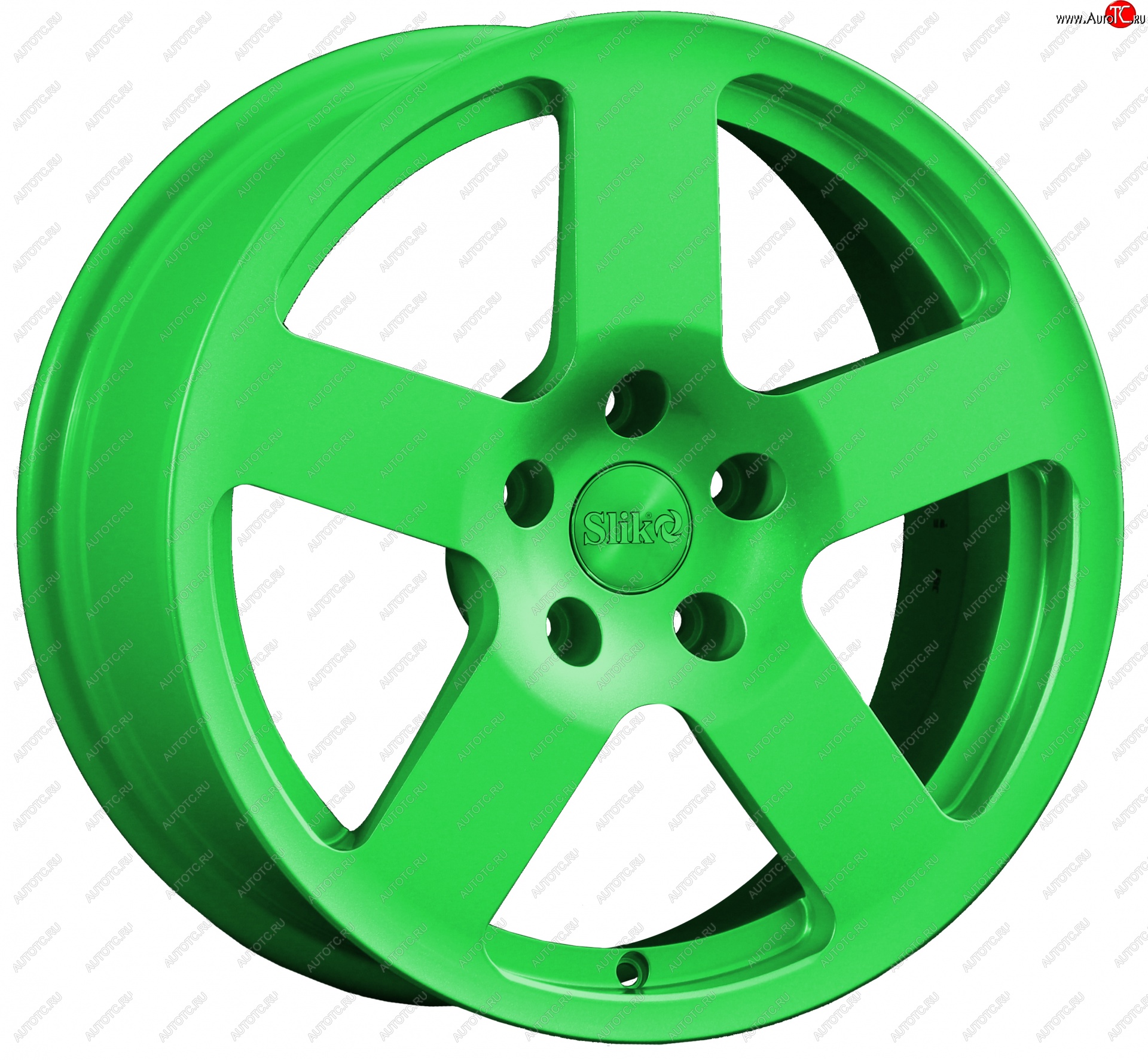 14 599 р. Кованый диск Slik classik R17x7.5 RAL 6038 ярко зеленый (6038) 7.5x17   (Цвет: 6038)  с доставкой в г. Кемерово