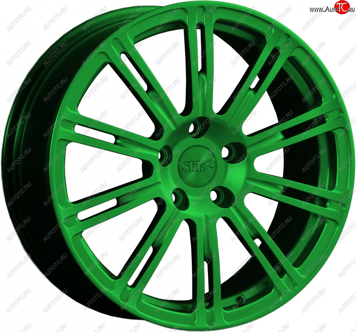 20 399 р. Кованый диск Slik classik R17x7.5 RAL 6038 ярко зеленый (6038) 7.5x17   (Цвет: 6038)  с доставкой в г. Кемерово