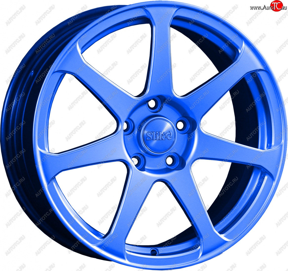 14 499 р. Кованый диск Slik classik R17x7.5 Синий (BLUE) 7.5x17   (Цвет: BLUE)  с доставкой в г. Кемерово