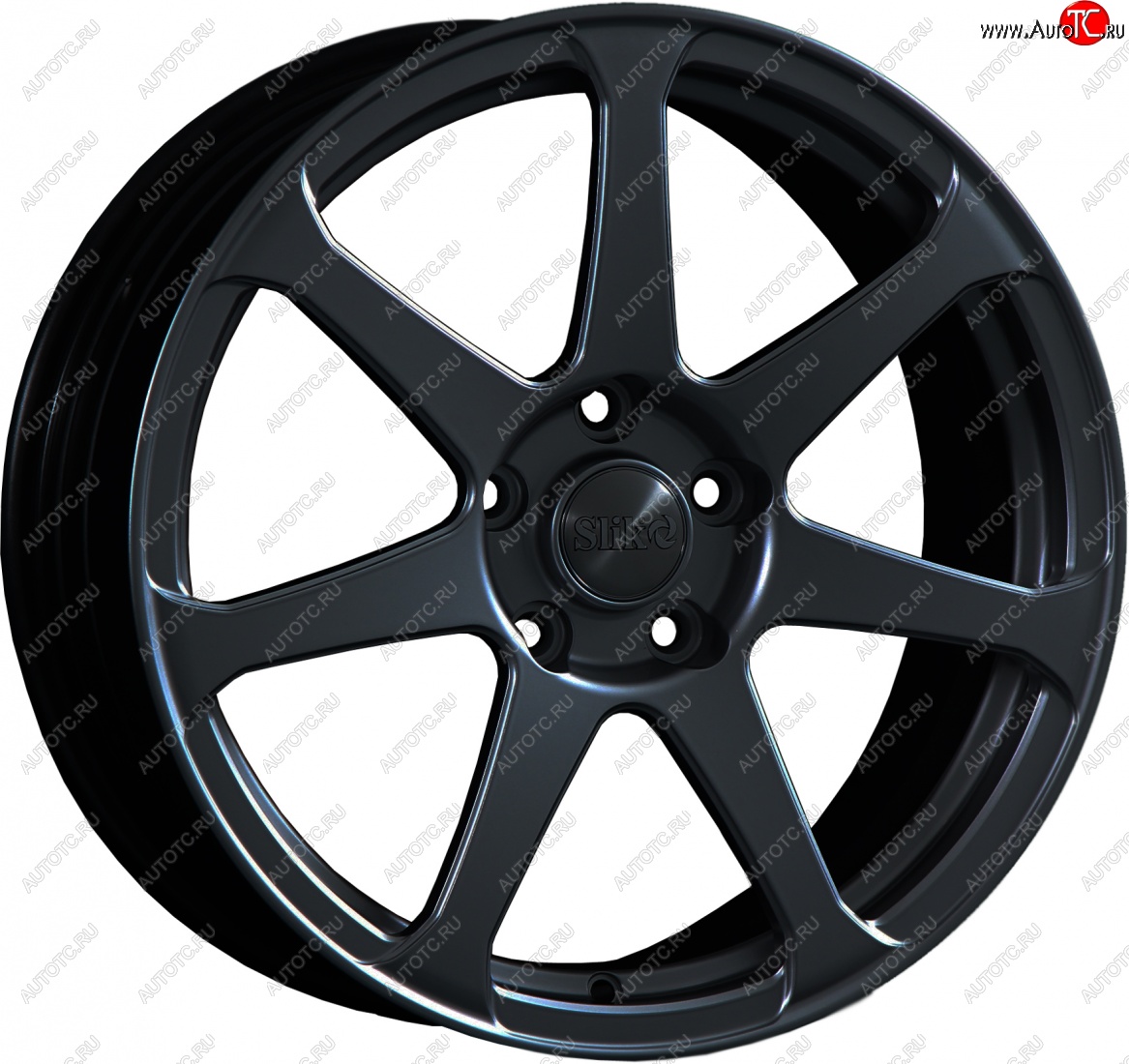 14 599 р. Кованый диск Slik classik R17x7.5 Черный матовый (MB) 7.5x17   (Цвет: MB)  с доставкой в г. Кемерово