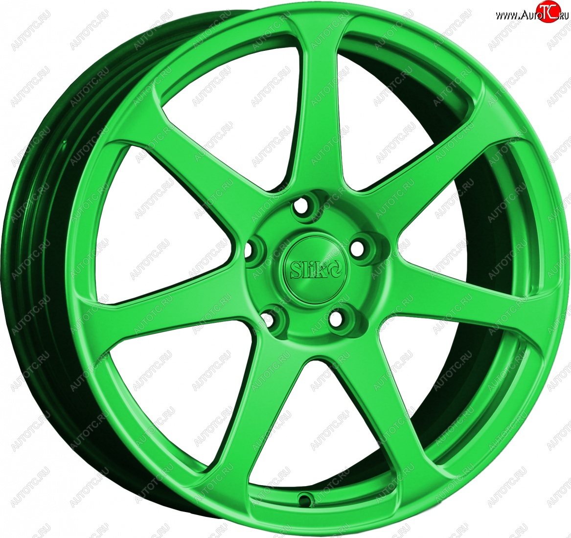 14 499 р. Кованый диск Slik classik R17x7.5 RAL 6038 ярко зеленый (6038) 7.5x17   (Цвет: 6038)  с доставкой в г. Кемерово