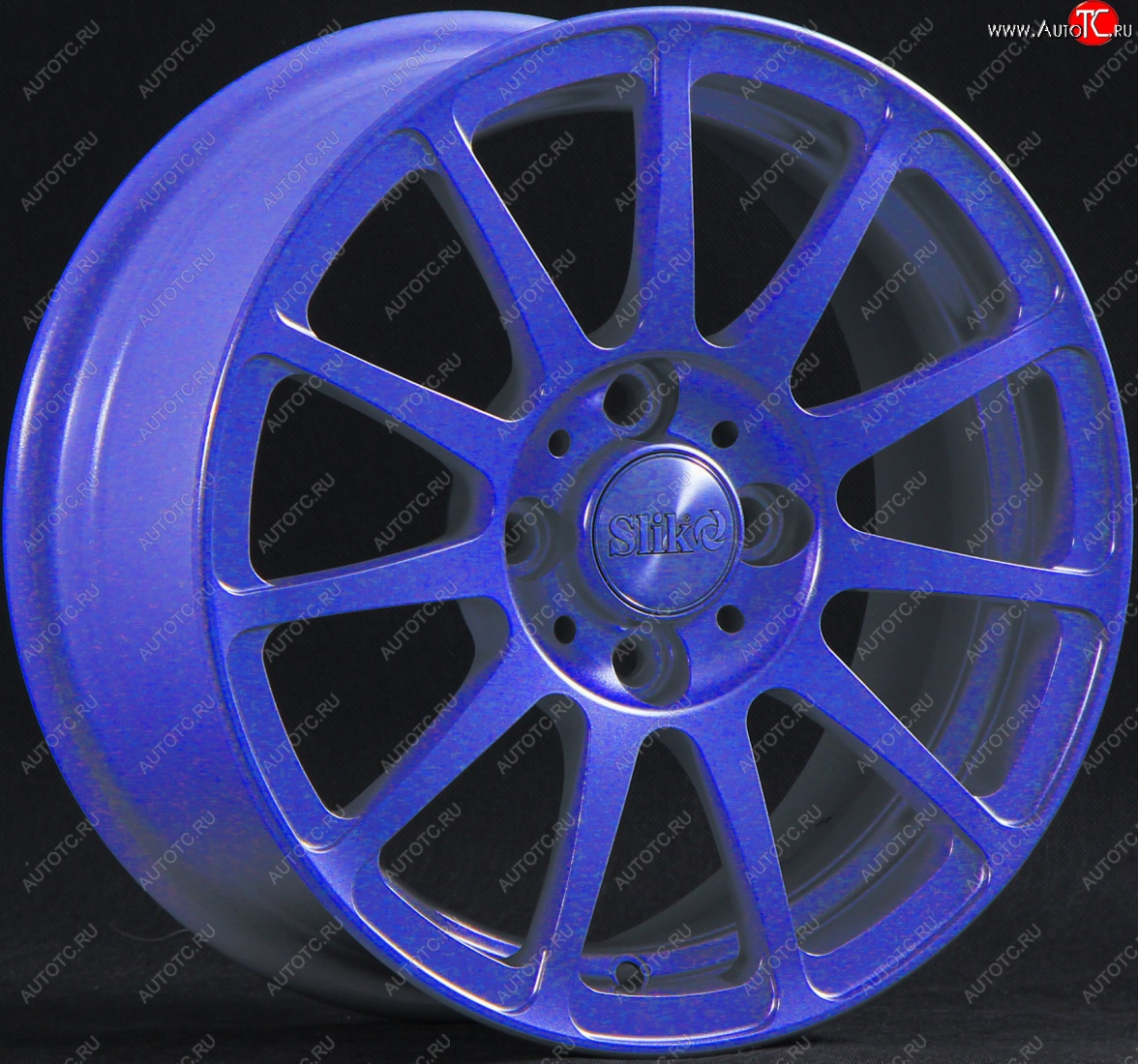 12 849 р. Кованый диск Slik Classik 5.5*14 (Cendy - blue)   (Цвет: Cendy - blue)  с доставкой в г. Кемерово