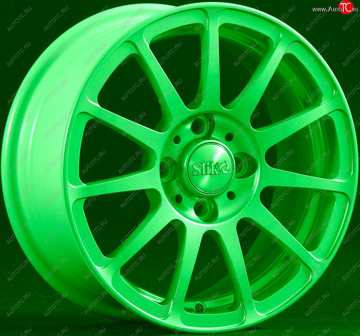 12 849 р. Кованый диск Slik Classik 5.5*14 (RAL 6038 ярко-зелёный)   (Цвет: RAL 6038 ярко-зелёный)  с доставкой в г. Кемерово