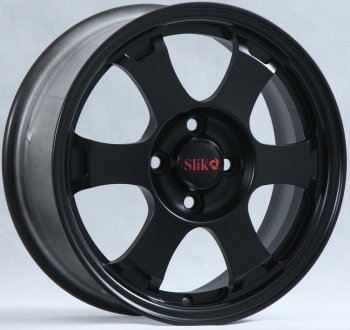 12 849 р. Кованый диск Slik Classik 5.5x14 (чёрный матовый)   (Цвет: чёрный матовый)  с доставкой в г. Кемерово. Увеличить фотографию 1