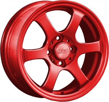 12 849 р. Кованый диск Slik Classik 5.5x14 (красный)   (Цвет: красный)  с доставкой в г. Кемерово. Увеличить фотографию 1