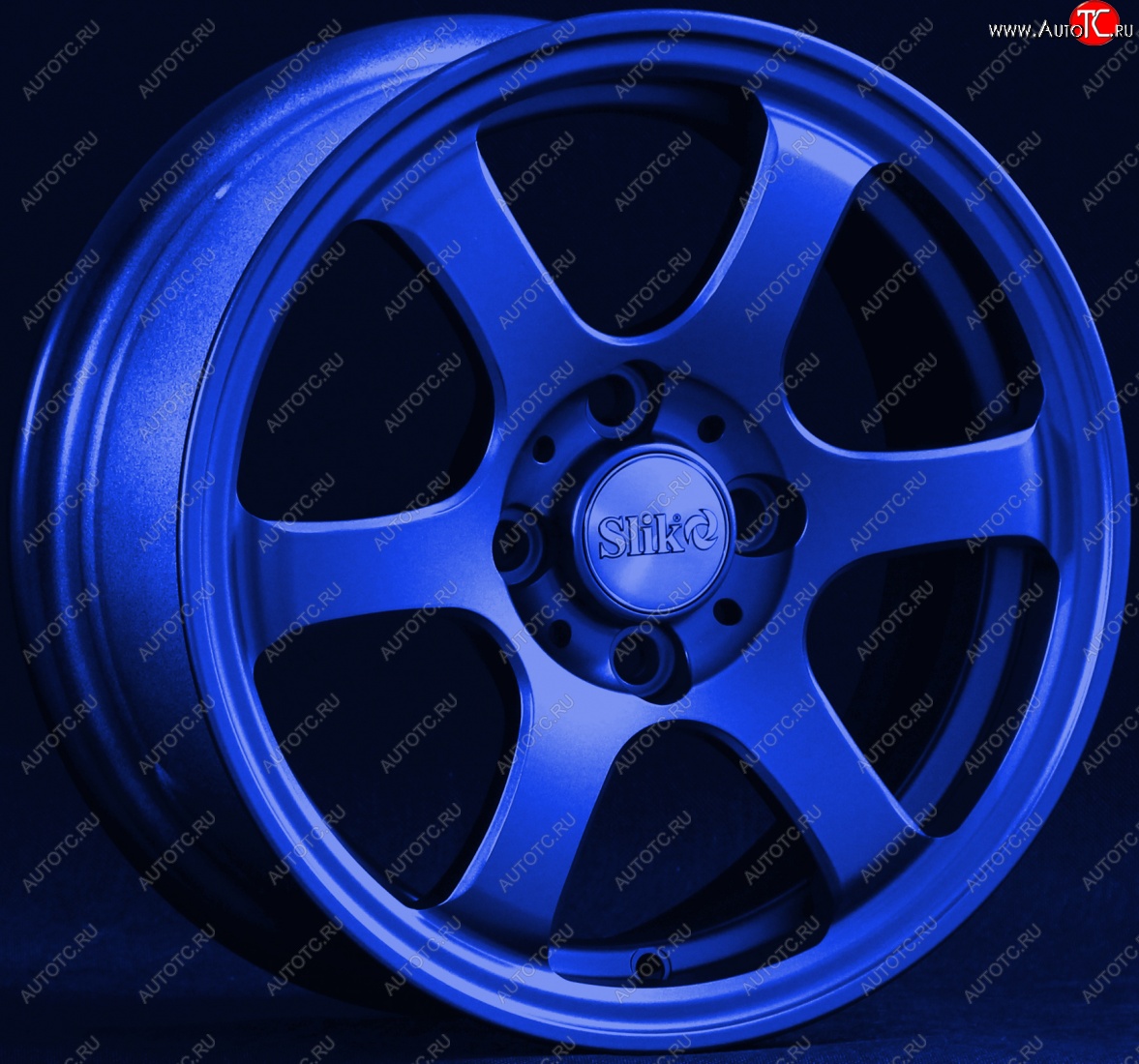 12 849 р. Кованый диск Slik Classik 5.5x14 (синий)   (Цвет: синий)  с доставкой в г. Кемерово